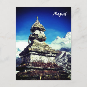 Sagarmatha, Ama Dablam Stupa, Everest trek / Nepal Briefkaart