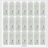 SAGE 16 oz Muth Honing Jar en bij Voeding Feiten Sticker (Vel)