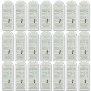 SAGE 16 oz Muth Honing Jar en bij Voeding Feiten Sticker
