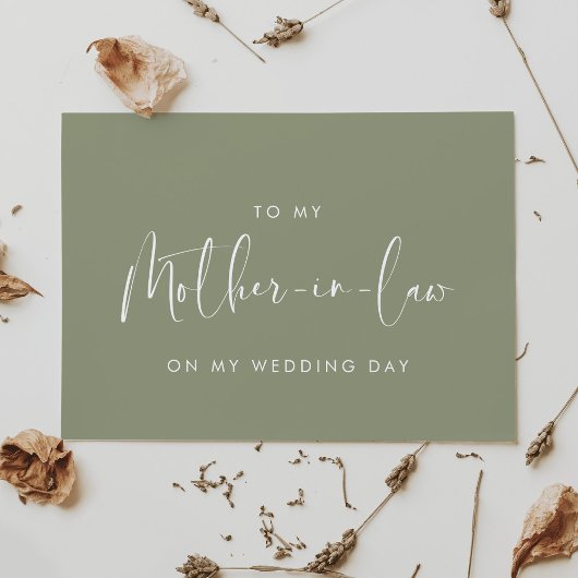 Sage à ma belle-mère sur ma carte de jour de maria