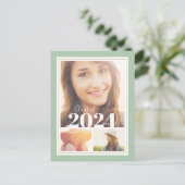 Sage and Gold 3 Photo Graduation Party Invitation (Debout devant)