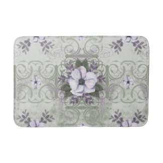 Sage and Lavender  Floral Bath Mat