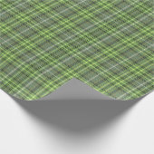 Sage and Olive Green Plaid Cadeaupapier (Hoek)