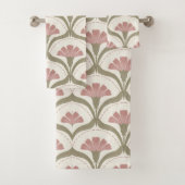 Sage and Rose Bathroom Towel Set (En situation)