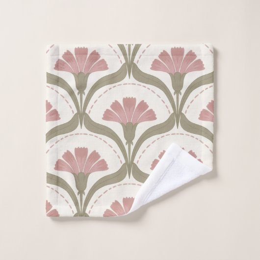 Sage and Rose Bathroom Towel Set (Gant de toilette)
