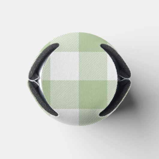 Sage and White Buffalo Plaid Gingham Blikjeskoeler (Bodem)