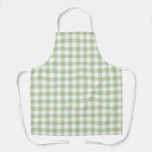 Sage and White Buffalo Plaid Gingham Schort (Voorkant)