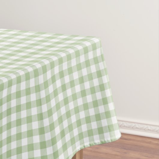 Sage and White Buffalo Plaid Gingham Tafelkleed (Voorbeeld)
