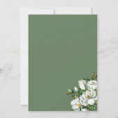 Sage Arch White Floral Bridal Showboat Invitation (Dos)