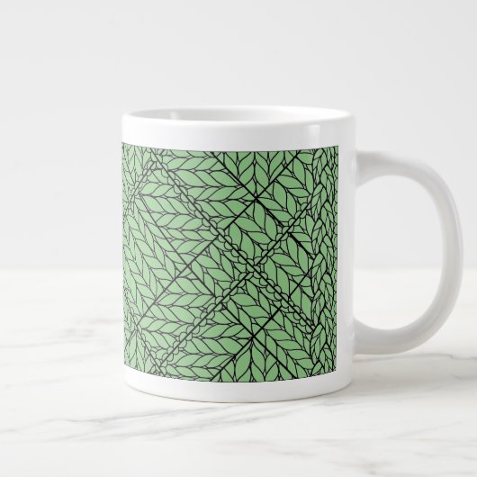 SAGE ARGYLE BREISELEN Grote Witte Mok (Rechts)