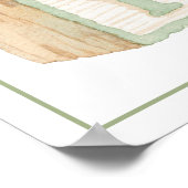 Sage Baby Blocks Baby Shower Welcome Poster (Coin)