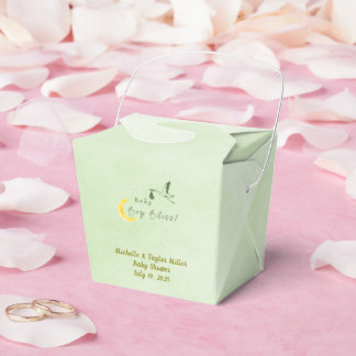 Sage Baby Boy Bliss: Ooievaar Speciale Levering Ba Bedankdoosjes