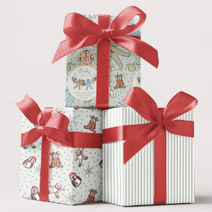 Sage Baby is koud buiten het Baby shower Inpakpapier Vel