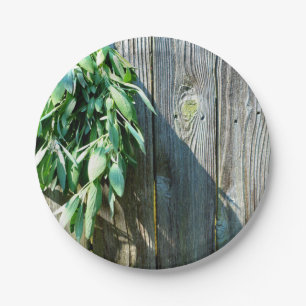 Sage Barn-wood, vers gesneden Papieren Bordje