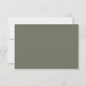 Sage Beige Elegant Script Response Kaart (Achterkant)