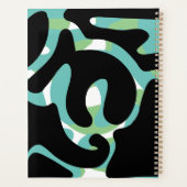 Sage Black Light Turquoise Moderne Mess Art abstra (Dos)