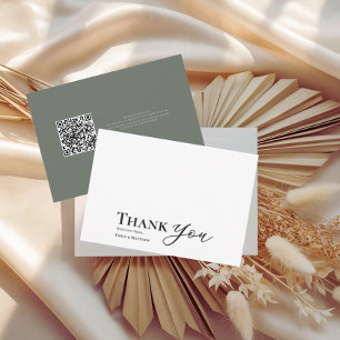 Sage Black Mariage Carte de remerciements Pour tou