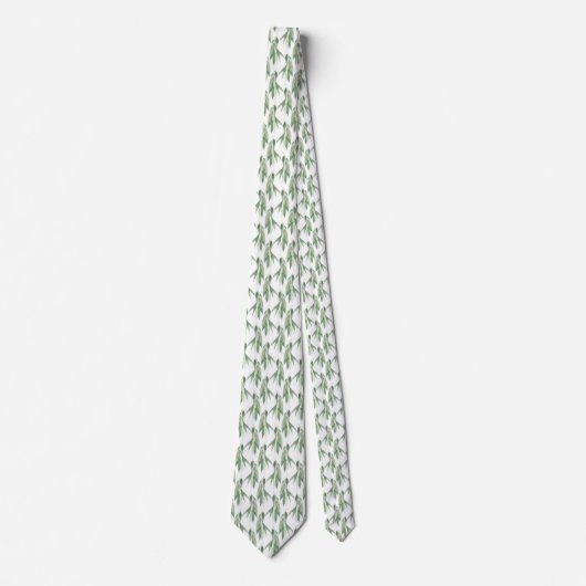 SAGE BLANC EUCALYPTUS MOTIF MENS CRAVATE (Devant)