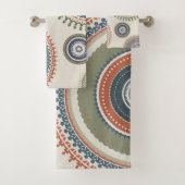 Sage bleu neutre Multi Mandala (En situation)