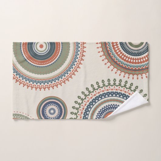 Sage bleu neutre Multi Mandala (Serviette à main)