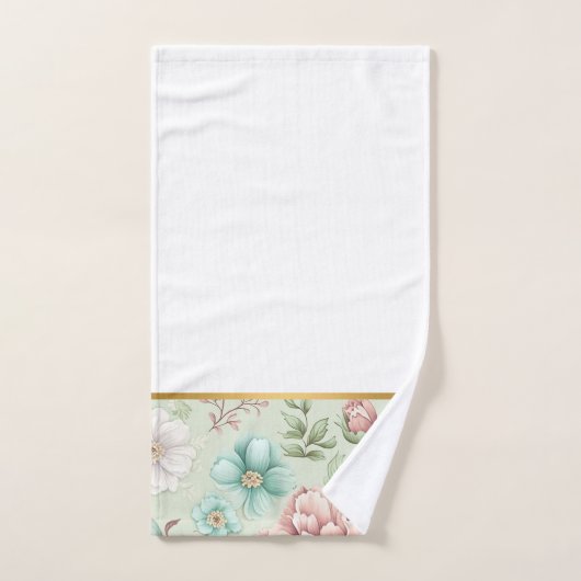 SAGE  BLOEMGOUD BADKAMER HANDDOEK SET (Handdoek)