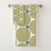 Sage Blue Dot Abstract Bad Handdoek (Insitu)