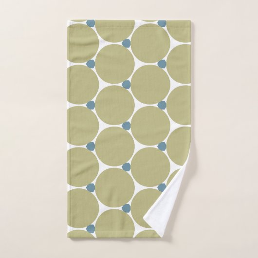 Sage Blue Dot Abstract Bad Handdoek (Handdoek)
