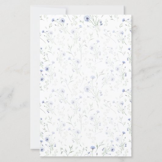 Sage Blue Watercolor Wildflower (Voorkant)