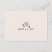 Sage Blush Floral Détails Mariage Carte de boîtier (Dos)