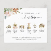 Sage Blush Floral Mariage chronologie et programme (Devant)