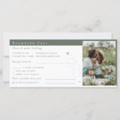 Sage Boarding Pass Ticket Destination Wedding (Voorkant)