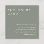 SAGE Bohemian Encape Card Invitation Insertion (Devant)
