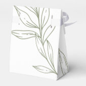 Sage Boho Bloemen Bruiloft Favor Box Bedankdoosjes (Achterkant)