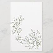 Sage Boho Bloemen Spel Wie Weet Bruid Beste Flyer (Achterkant)