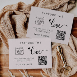 Sage Boho Capture la carte de code QR du Mariage L