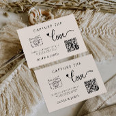 Sage Boho Capture the Love Wedding QR Code Kaart,