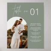 SAGE Boho fototafel nummer met leuke feiten 8x10 Poster (Voorkant)