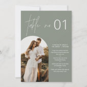 SAGE Boho fototafel nummer met leuke weetjes 5x7 Kaart (Voorkant)