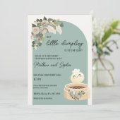 Sage Boho Little Dumpling Baby shower Invitation (Debout devant)