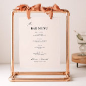 Sage Boho Wedding Bar Menu Sign Sjabloon Poster