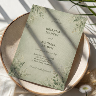 Sage Botanische Elegantie Kaart