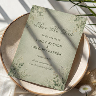 Sage Botanische Elegantie Save The Date