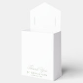 Sage Botanische & lint Crest Monogram Huwelijk Bedankdoosjes (Geopend)