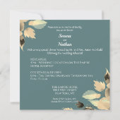 Sage Bouquet bruiloft repetitie uitnodiging (Achterkant)