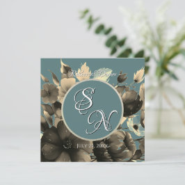 Sage Bouquet bruiloft repetitie uitnodiging