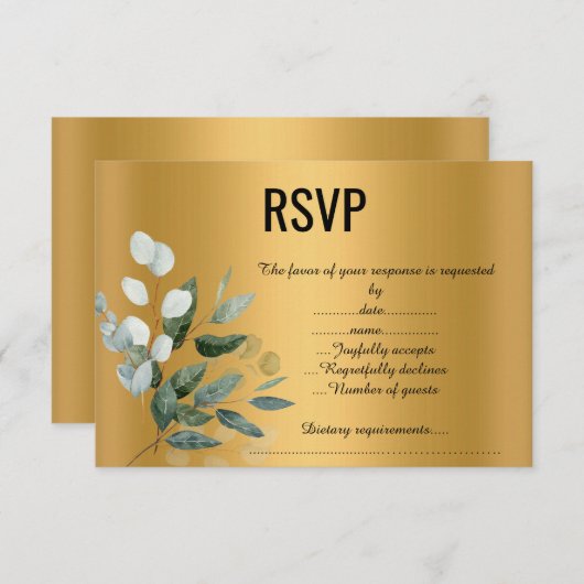 SAGE BRANCH GOLD RESPONSE KAART (Voorkant / Achterkant)