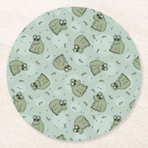 Sage Bubble Frogs - lauriergroen kinder motief.