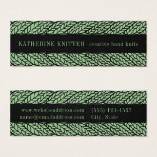 SAGE CABLE TRICOTÉ 3x1 Mini Carte de Visite