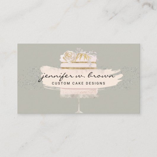 Sage cake-event catering-dessert-ontbijt visitekaartje (Voorkant)