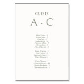 Sage | Carte d'invité de mariage et numéro de tab (Par défaut)